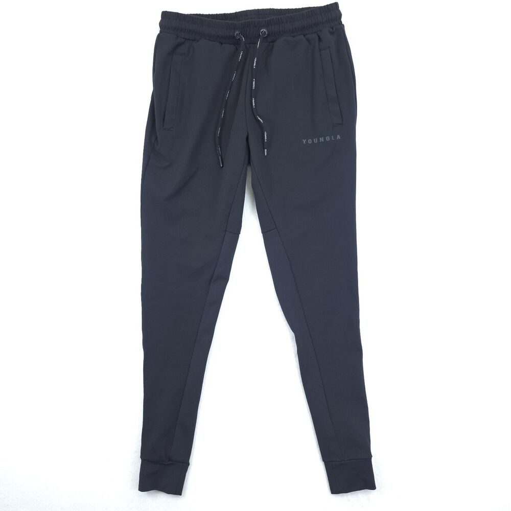 YoungLA Performance Joggers Men’s Small Black Drawstring Gym Lifting